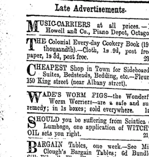 Page 6 Advertisements Column 1 (Otago Daily Times 23-7-1902)