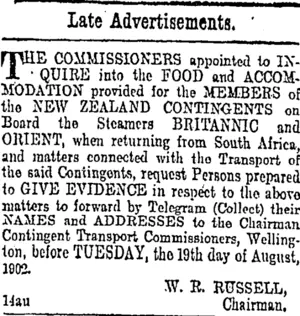 Page 6 Advertisements Column 1 (Otago Daily Times 15-8-1902)
