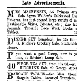 Page 6 Advertisements Column 1 (Otago Daily Times 18-8-1902)