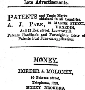 Page 6 Advertisements Column 1 (Otago Daily Times 5-9-1902)