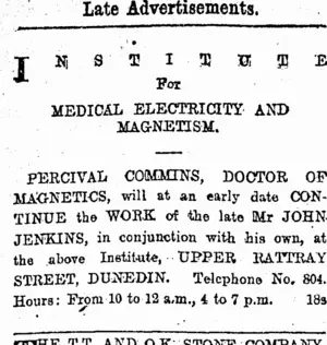Page 6 Advertisements Column 1 (Otago Daily Times 18-9-1902)