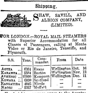 Page 1 Advertisements Column 1 (Otago Daily Times 7-10-1902)