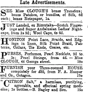 Page 9 Advertisements Column 7 (Otago Daily Times 18-10-1902)