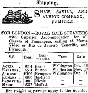Page 1 Advertisements Column 1 (Otago Daily Times 11-10-1902)
