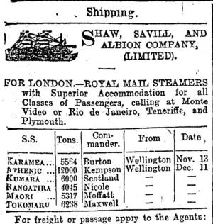 Page 1 Advertisements Column 1 (Otago Daily Times 25-10-1902)