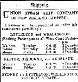 Page 1 Advertisements Column 2 (Otago Daily Times 27-10-1902)