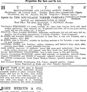 Page 12 Advertisements Column 4 (Otago Daily Times 30-10-1902)