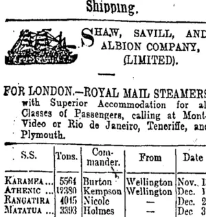 Page 1 Advertisements Column 1 (Otago Daily Times 15-11-1902)
