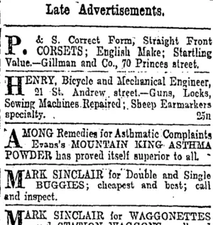 Page 6 Advertisements Column 2 (Otago Daily Times 8-12-1902)
