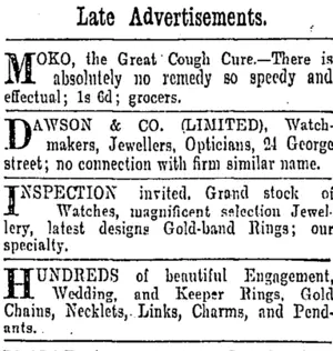 Page 6 Advertisements Column 3 (Otago Daily Times 27-1-1903)