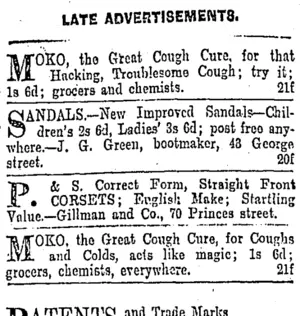 Page 9 Advertisements Column 2 (Otago Daily Times 26-2-1903)