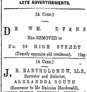 Page 9 Advertisements Column 6 (Otago Daily Times 18-4-1903)
