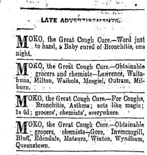Page 10 Advertisements Column 1 (Otago Daily Times 25-4-1903)