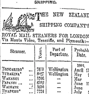 Page 1 Advertisements Column 3 (Otago Daily Times 22-4-1903)
