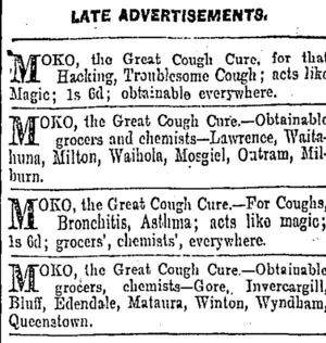Page 9 Advertisements Column 5 (Otago Daily Times 30-4-1903)