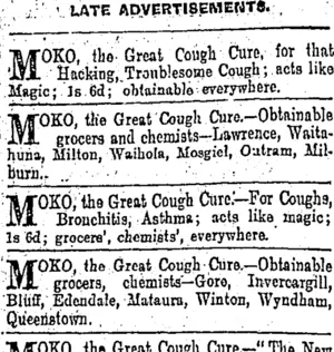 Page 6 Advertisements Column 2 (Otago Daily Times 4-5-1903)