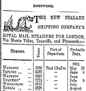 Page 1 Advertisements Column 3 (Otago Daily Times 16-5-1903)