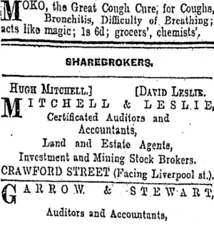Page 6 Advertisements Column 2 (Otago Daily Times 22-5-1903)