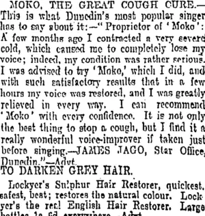 Page 7 Advertisements Column 2 (Otago Daily Times 13-6-1903)