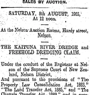Page 12 Advertisements Column 3 (Otago Daily Times 25-7-1903)