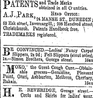 Page 9 Advertisements Column 7 (Otago Daily Times 15-8-1903)