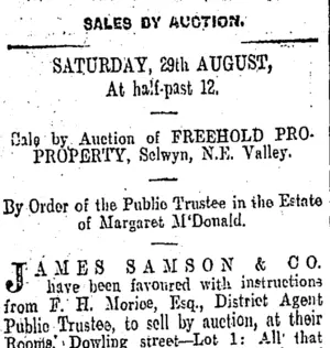 Page 8 Advertisements Column 1 (Otago Daily Times 28-8-1903)