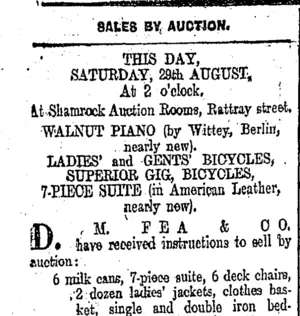 Page 12 Advertisements Column 1 (Otago Daily Times 29-8-1903)