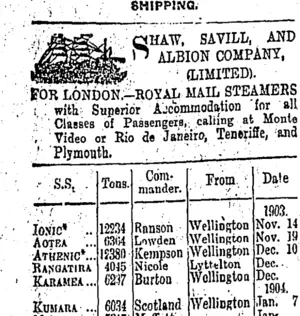 Page 1 Advertisements Column 1 (Otago Daily Times 14-11-1903)