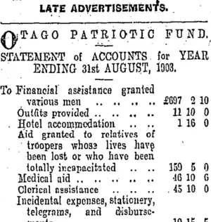 Page 9 Advertisements Column 3 (Otago Daily Times 10-12-1903)