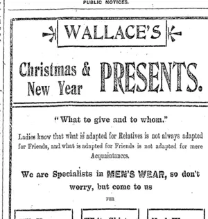 Page 5 Advertisements Column 2 (Otago Daily Times 28-12-1903)