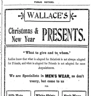 Page 3 Advertisements Column 3 (Otago Daily Times 29-12-1903)
