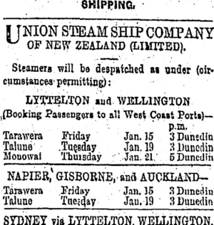 Page 1 Advertisements Column 2 (Otago Daily Times 15-1-1904)