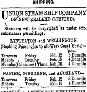 Page 1 Advertisements Column 2 (Otago Daily Times 10-2-1904)