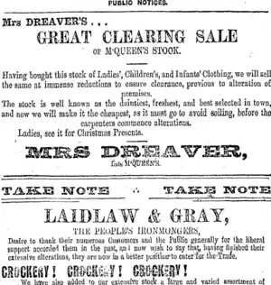 Page 7 Advertisements Column 3 (Otago Daily Times 10-2-1904)