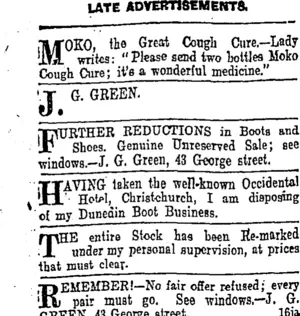 Page 6 Advertisements Column 1 (Otago Daily Times 7-3-1904)