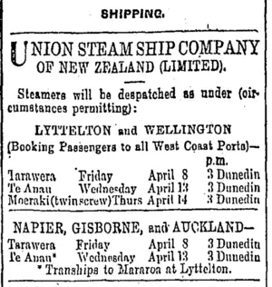 Page 1 Advertisements Column 2 (Otago Daily Times 8-4-1904)