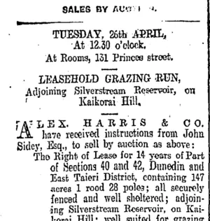 Page 16 Advertisements Column 1 (Otago Daily Times 16-4-1904)