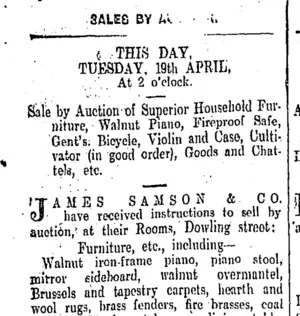 Page 12 Advertisements Column 1 (Otago Daily Times 19-4-1904)