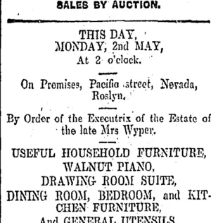 Page 12 Advertisements Column 2 (Otago Daily Times 2-5-1904)