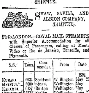 Page 1 Advertisements Column 1 (Otago Daily Times 21-5-1904)