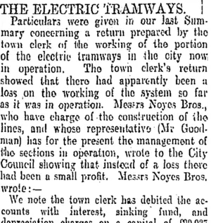 THE ELECTRIC TRAMWAYS. (Otago Daily Times 6-6-1904)