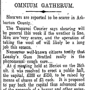 OMNIUM GATHERUM. (Otago Daily Times 1-12-1904)