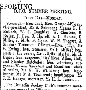 SPORTING. (Otago Daily Times 27-12-1904)