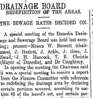 DRAINAGE BOARD (Otago Daily Times 1-2-1905)