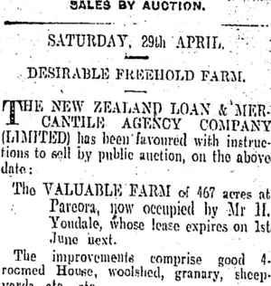 Page 16 Advertisements Column 5 (Otago Daily Times 22-4-1905)