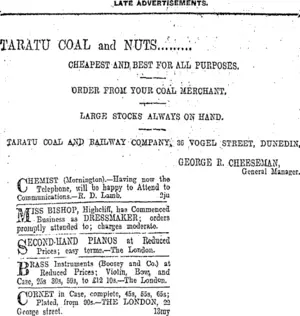 Page 6 Advertisements Column 1 (Otago Daily Times 2-6-1905)