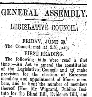 GENERAL ASSEMBLY. (Otago Daily Times 1-7-1905)