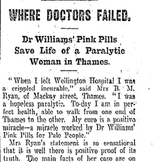 Page 2 Advertisements Column 3 (Otago Daily Times 14-7-1905)