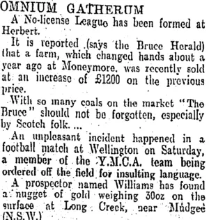 OMNIUM GATHERUM. (Otago Daily Times 28-7-1905)