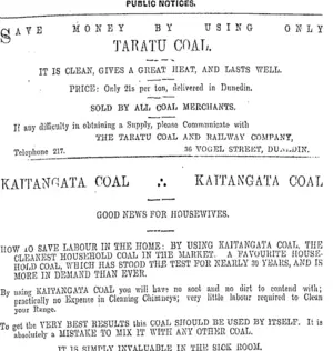 Page 10 Advertisements Column 3 (Otago Daily Times 22-7-1905)